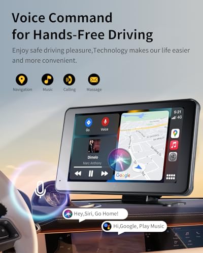 Wireless CarPlay & Android Auto Screen for Car