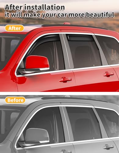 Window Visors Rain Guards for Jeep Grand Cherokee (4 Count)