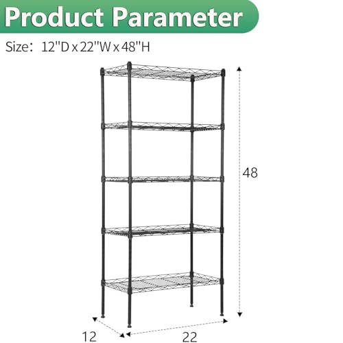 5 Tier Wire Shelf (5 Count)