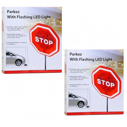 Flashing LED Light Parking Stop Sign For Garage (2 Count)