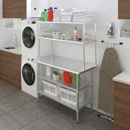Stainless Steel Work Table with 2 Shelves