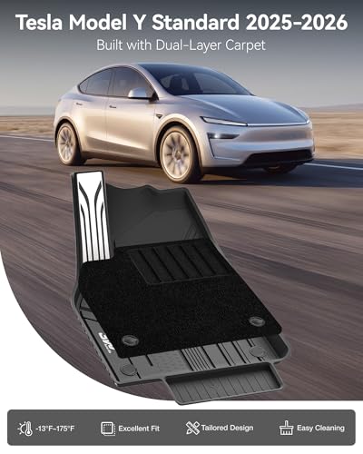 Floor Mats Metal Pedal for 2025 2026 Tesla Model Y Juniper Only Standard