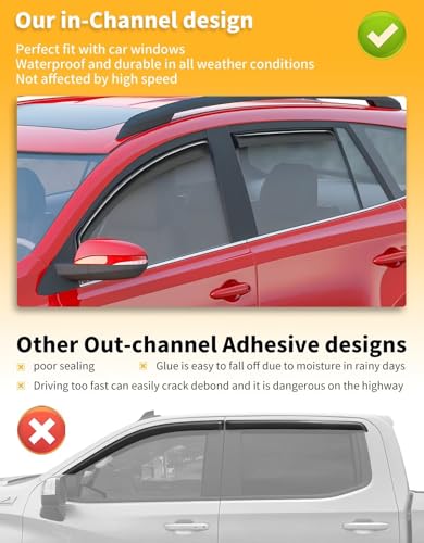 in Channel Window Visors Rain Guards for Toyota 4Runner 2010 (4 Count)