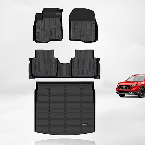 Floor Mats & Cargo Liner Custom for 2026 2025 2024 2023 Honda CRV Hybrid Cargo Mat Floor Liners Trunk Liner Car Mats Trunk Mat Honda CR