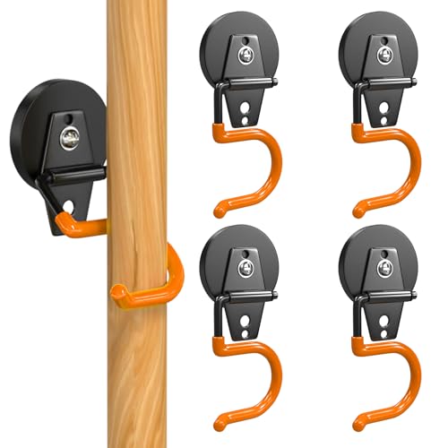 Magnetic Mop Broom Holder and Mop Organizer 4 Pack (5 Count)