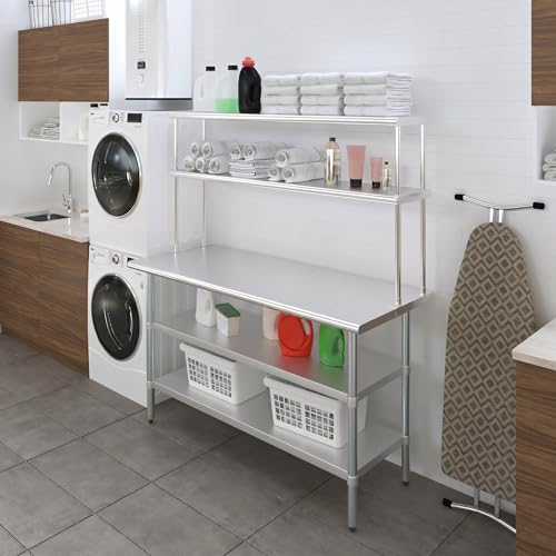 Stainless Steel Work Table with 2 Shelves