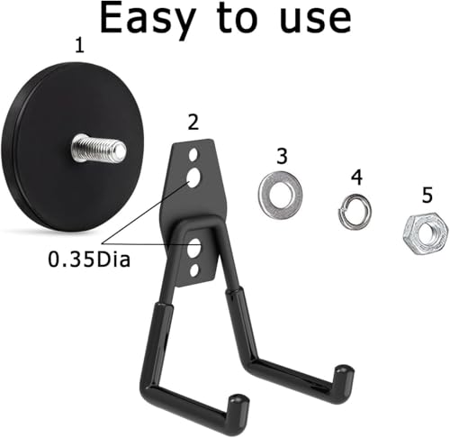 Heavy Duty Magnetic Hooks (2 Count)
