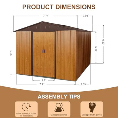 10x8 FT Outdoor Storage Shed