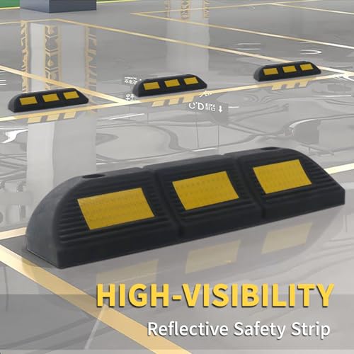 Heavy Duty Rubber Parking Stopper 12 Pack