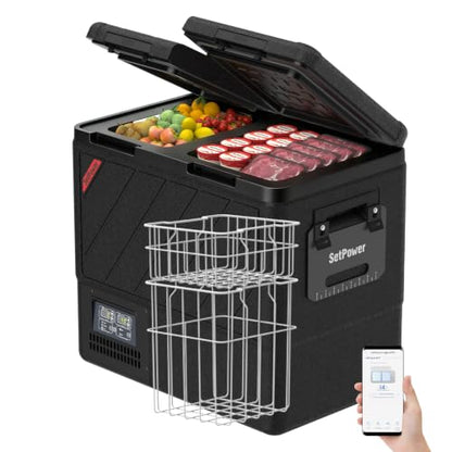 12V Refrigerator 59 Quart Electric Cooler Dual Zone Car Fridge