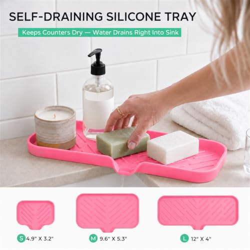 Silicone Soap Dish with Drain Spout