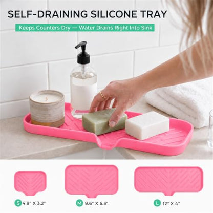 Silicone Soap Dish with Drain Spout