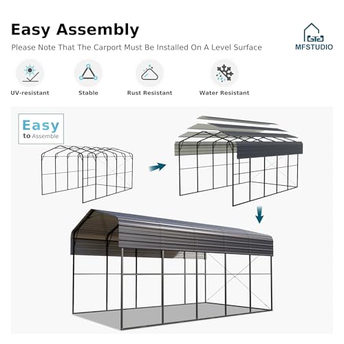 Metal RV Carport 14x25ft
