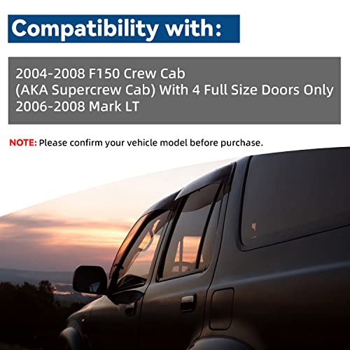 4pcs Window Visors Rain Guards for 2004 (4 Count)