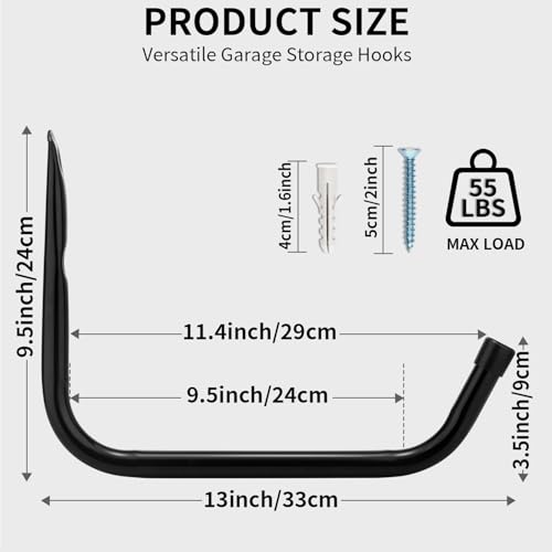 Heavy Duty Garage Storage Hooks (6 Count)