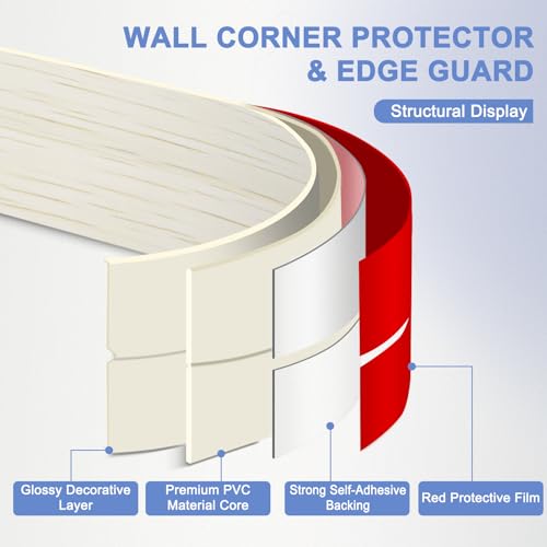 Wall Corner Protector Moulding Trim Peel and Stick