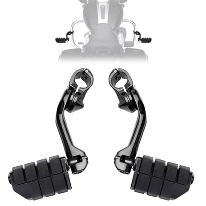 1.25" Highway Pegs Long Angled Pegs Adjustable for Harley Davidson Touring Road King Road Glide Street Glide Electra Glide Dyna Sportster Softail 1 1