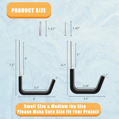 Heavy Duty Garage Utility Hooks (4 Count)