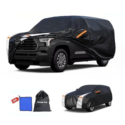 10 Layers Car Cover Custom Fit for Toyota Sequoia 100% Waterproof All Weather Automobiles