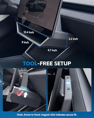 Upgraded for Tesla Model Y Juniper Under Screen Storage Organizer 2025