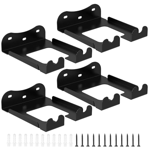 4 Pack Weed Eater Hanger Wall Mounted Bulk Weedeater Garage Trimmer Rack Heavy Duty Garden Tool Hanger Steel Weed Whackers Holder Organizer Hooks for Grass Garden Tools (4 Count)