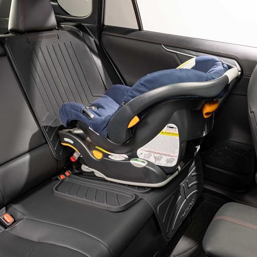 Child Car Seat Protector with Back Black