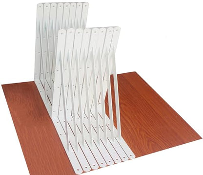 16 Pack L14 x H 10" White Heavy Duty Shelf Brackets with Screws Metal Shelf Brackets Shelf Support Angle Brackets for Shelves L Brackets Heavy Duty Floating Shelf (16 Count)