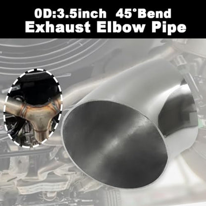OD 3.5 inch 45 degree exhaust elbow Pipe