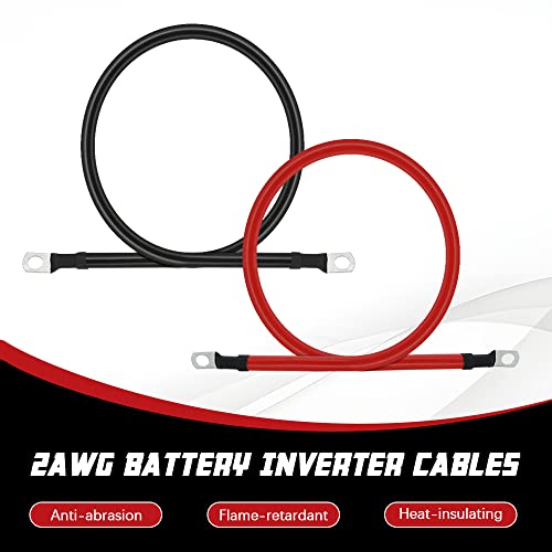 2 AWG Battery Cable 2AWG Gauge Pure Copper Battery Inverter Cables with 3