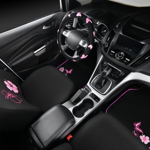 Universal Cloth Butterfly Car Seat Covers Full Set