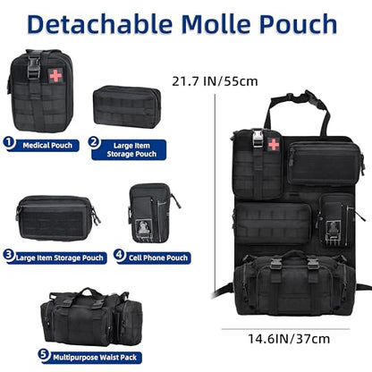 6 Pack Tactical Car Seat Back Organizer