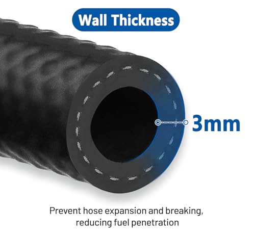 Rubber Fuel Hose Line Push Lock 1 (25 Foot)