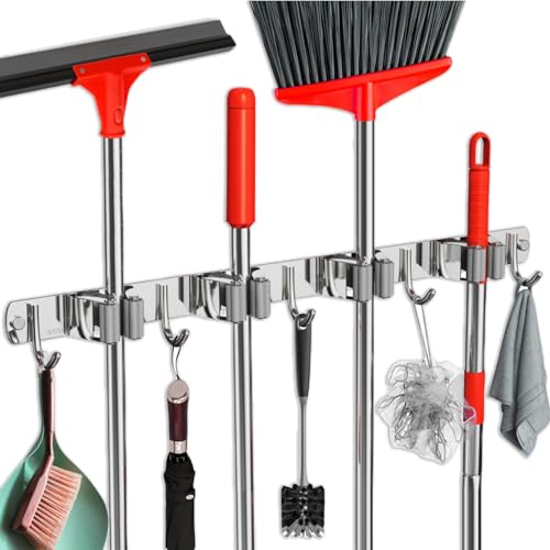 Mop and Broom Holder Wall Mount