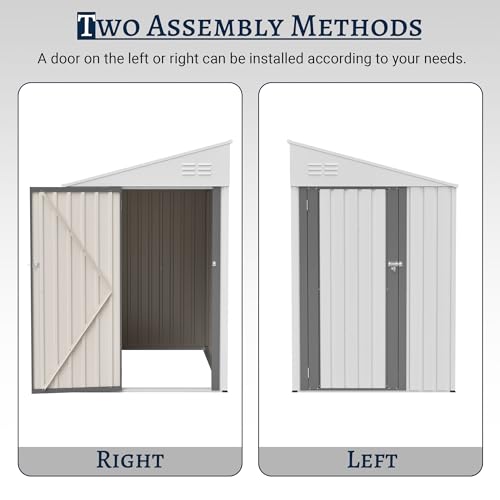 4x7 FT Outdoor Storage Shed Lean to Shed