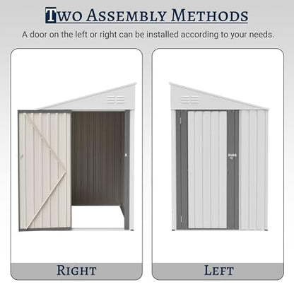 4x7 FT Outdoor Storage Shed Lean to Shed