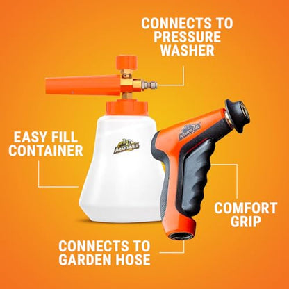 2-in-1 Foam Cannon Kit for Garden Hoses and Power Washers