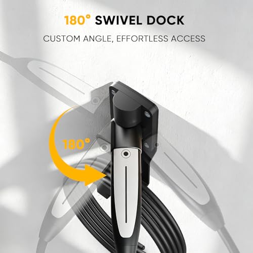 180°Swivel Charging Cable Holder Wall Mount for Tesla Charger