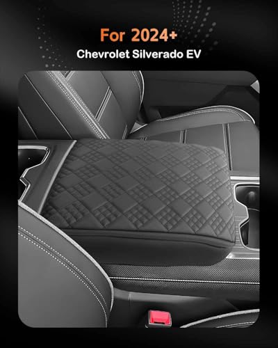 for Chevrolet Silverado EV 2024 2025 2026 Center Console Cover Armrest Box Cover for Chevy Silverado EV