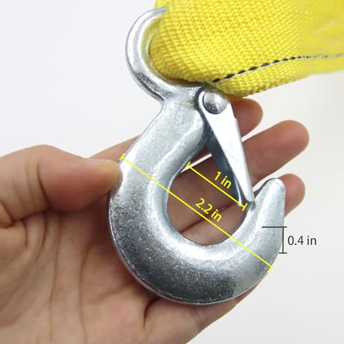 Heavy Duty Tow Strap with Safety Hooks