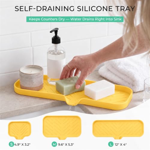 Silicone Soap Dish with Drain Spout