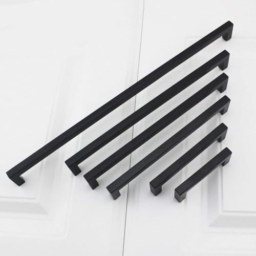 60 Pack 6-1/4 Inch Black Cabinet Handles Kitchen Drawer Pulls (60 Count)