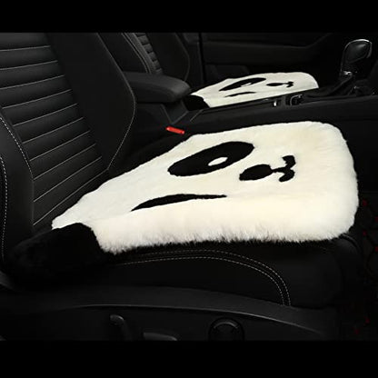 Genuine Sheepskin Car Seat Cushion Seat Covers for Cars Trucks SUV Comfort Seat Protector Pad for Car Driver Seat Car Accessories for Women Office Chair Car Decor