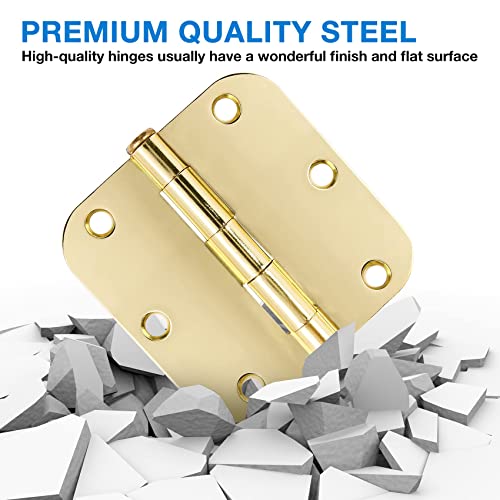 Rounded Door Hinges 3.5" X 3 1