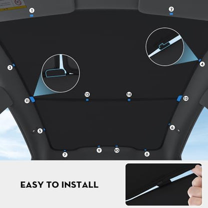 Roof Sunshade for Tesla Model Y Juniper 2026 (2 Count)