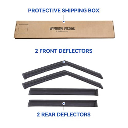 Window Visors Rain Guards for 2009 2010 2011 2012 2013 Kia Soul