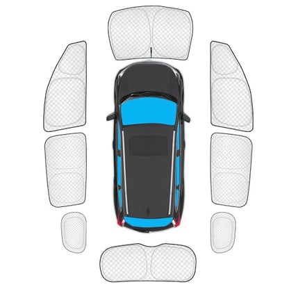 Windshield Sun Shade with Side Rear for Jeep Compass 2017 (8 Count)