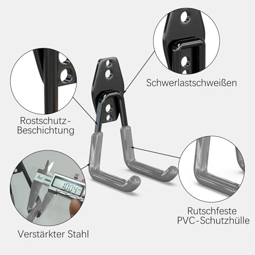 Garden Hose Holder Wall Mount 4 Pack 2.8 Inch (8 Count)