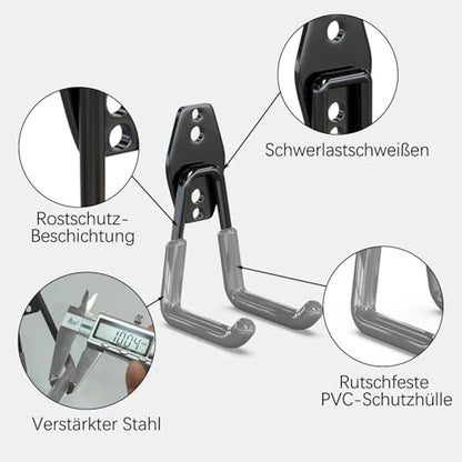 Garden Hose Holder Wall Mount 4 Pack 2.8 Inch (8 Count)