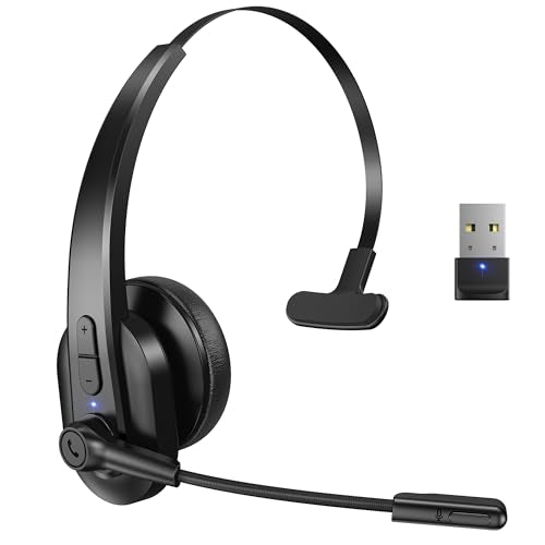 Bluetooth Headset with USB Dongle for Computer