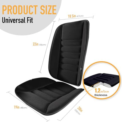 Car Seat Cushion with Back Support Pillow
